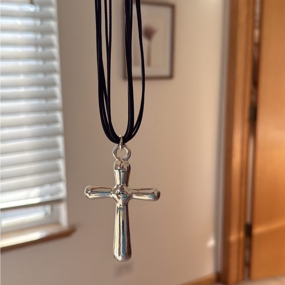 Silver Cross Pendant Necklace